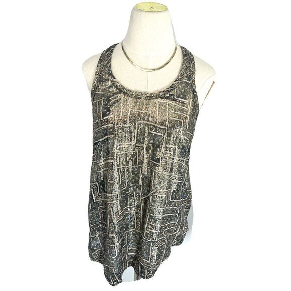 Isabel Marant x H&M Metallic Racer Back Tank Top Size 4 US Grommet Studs - Picture 1 of 9